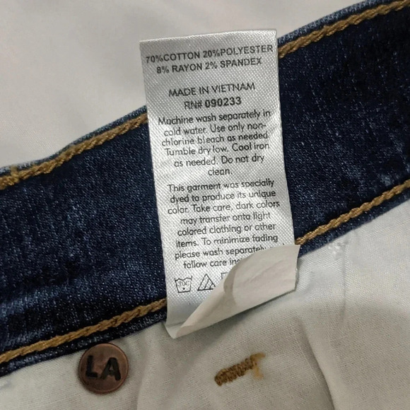 PACSUN High Rise Ripped Jegging, Color Dark Wash Size 24 S - Picture 15 of 15